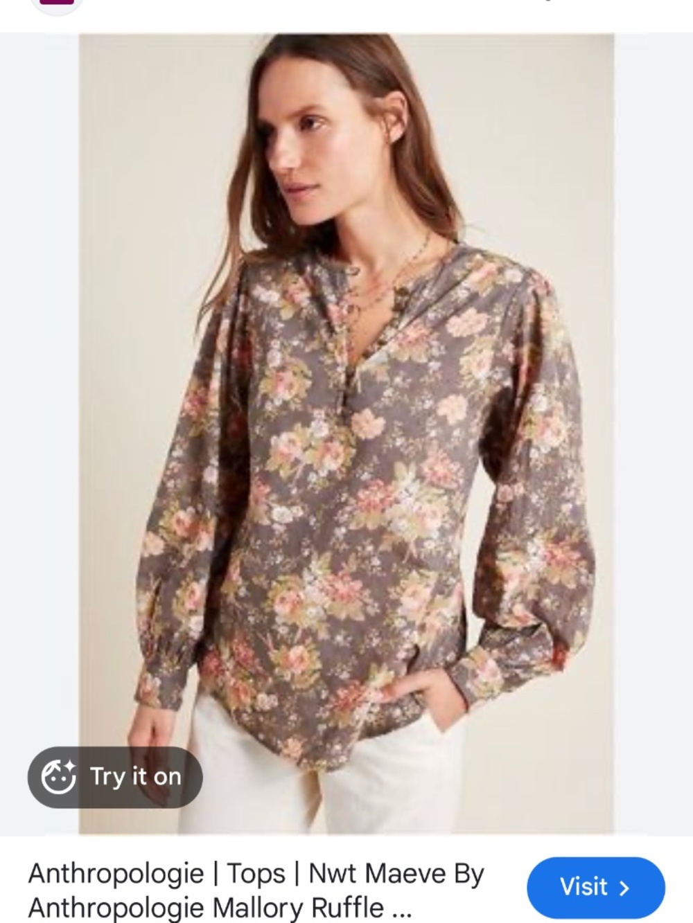 Anthropologie Michaela Peasant Blouse
